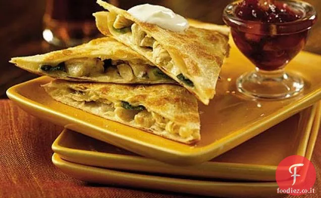 Jack Quesadillas con salsa di mirtilli rossi