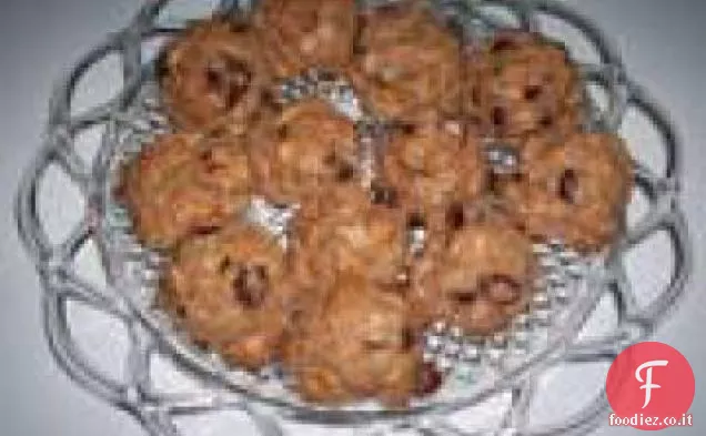 Vegan farina d'avena Cranberry Cookies (senza zucchero)
