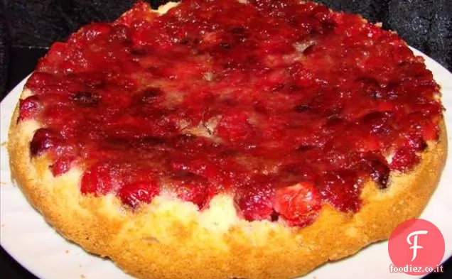 Torta a testa in giù al mirtillo