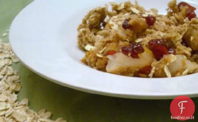 Crumble di pera e mirtillo-Croccante