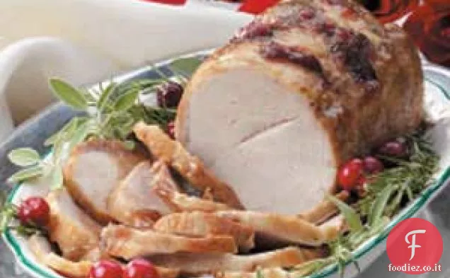 Pollo glassato al mirtillo