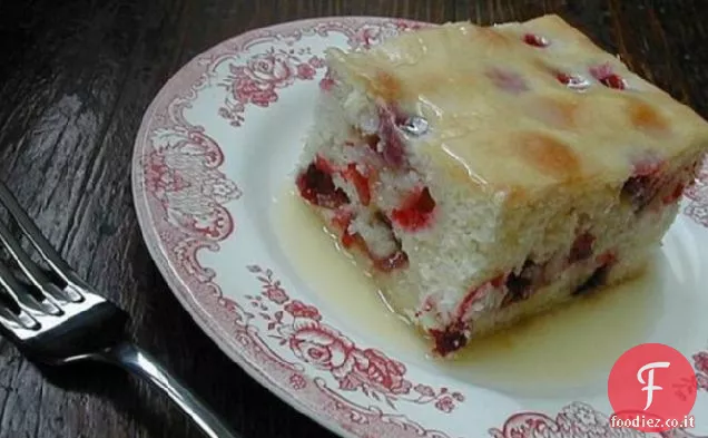 Torta di dessert al mirtillo con salsa al burro