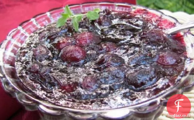 Salsa speziata di mirtillo e arancia con Zinfandel