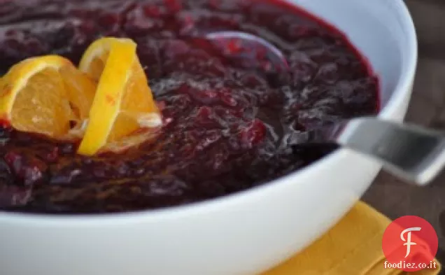 Salsa di mirtilli del Ringraziamento senza zucchero
