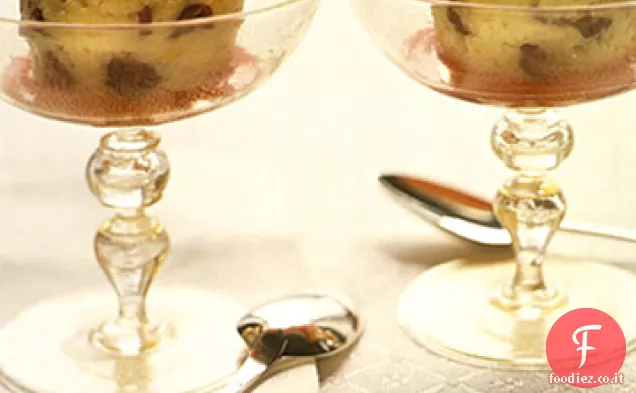Budino di semola di mirtilli rossi