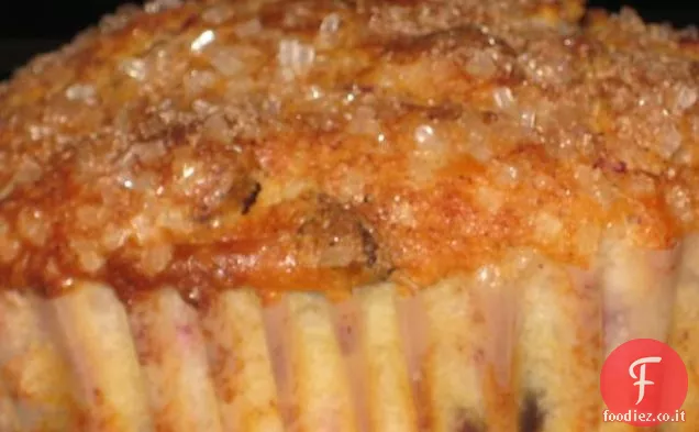 Muffin al cioccolato al mirtillo rosso stile panetteria