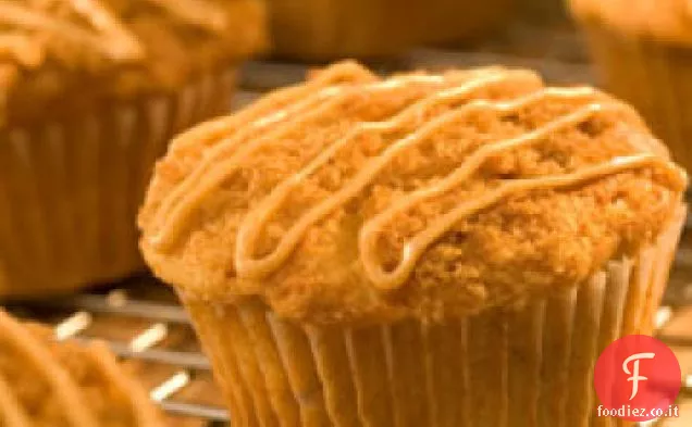 Muffin al miele e mirtilli con noci pecan
