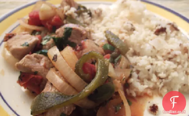 Filetto di maiale con Pilaf di Quinoa gioiello