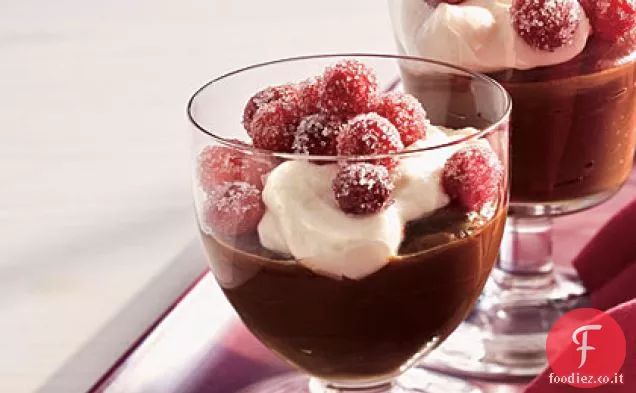 Semifreddi al cioccolato e mirtilli rossi