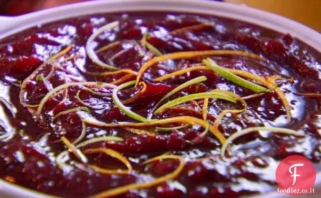 Chutney piccante di mirtilli rossi