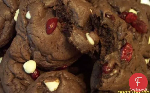Biscotti al cioccolato bianco al mirtillo