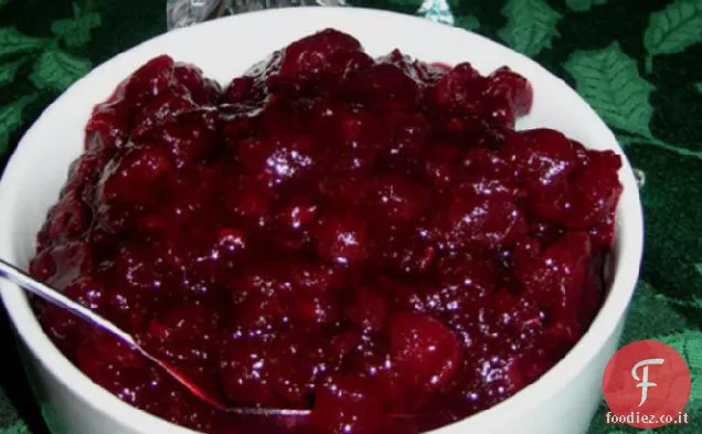 Deliziosa doppia salsa di mirtilli e arance