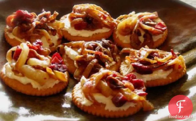 Cipolla caramellata - Cranberry crema di formaggio morsi