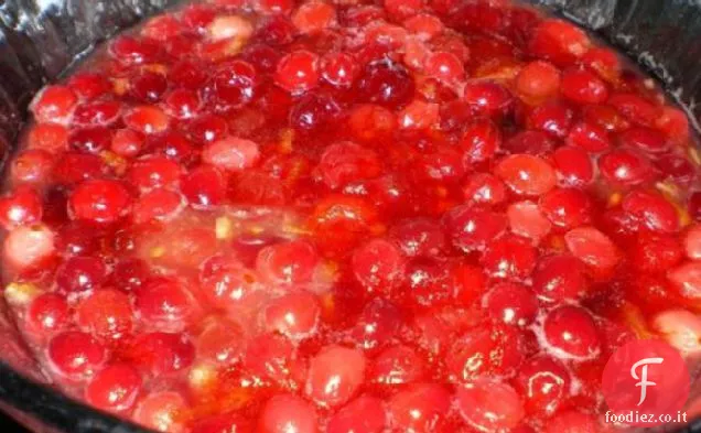 Salsa di mirtilli rossi all'arancia