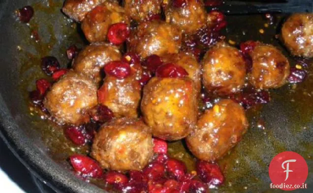 Polpette glassate al mirtillo
