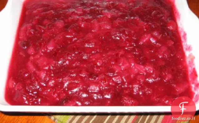 Salsa di mirtilli con pera