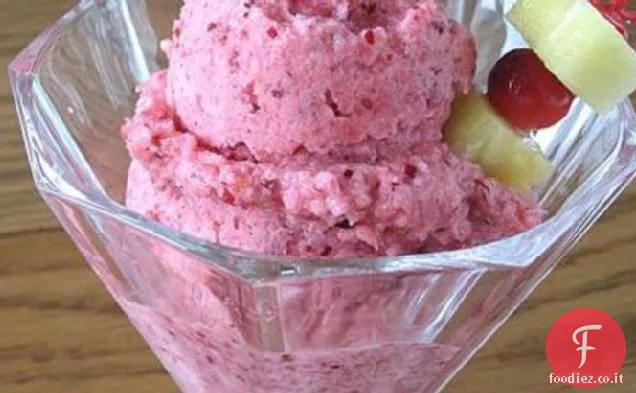 Sorbetto di ananas al mirtillo