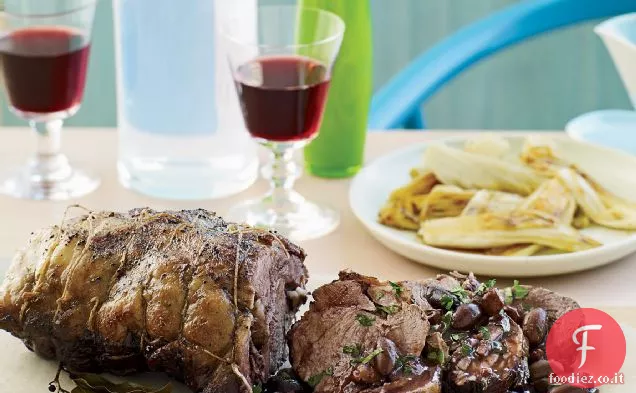 Syrah-Agnello brasato con Olive, ciliegie e Indivia