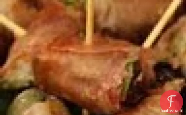 Datteri ripieni di Formaggio di capra con Basilico e Prosciutto