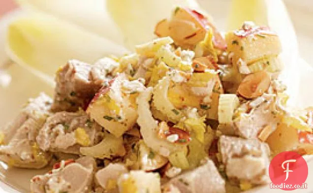 Insalata di tacchino e formaggio blu con vinaigrette di dragoncello e senape