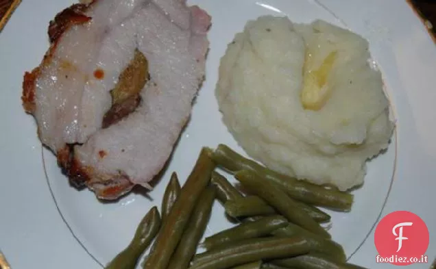 Lombata di maiale arrosto con fichi