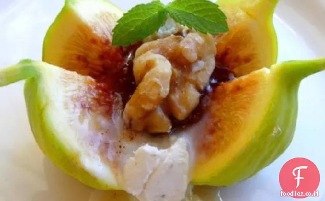 Fichi freschi con miele, yogurt e noci