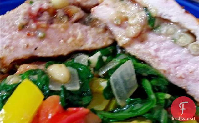 Lonza di maiale ripiena di fichi, pinoli e Feta