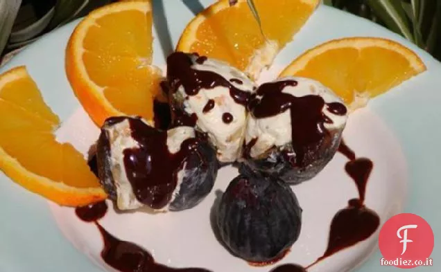 Fichi ripieni conditi con cioccolato