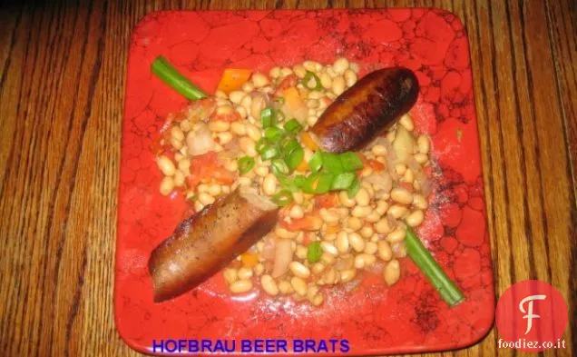 Marmocchi di birra Hofbrau e ragù di fagioli