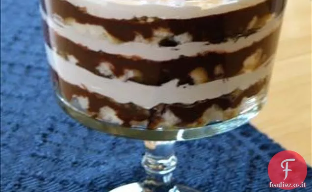 Torta di angelo verde con glassa di sapore di frutta soffice