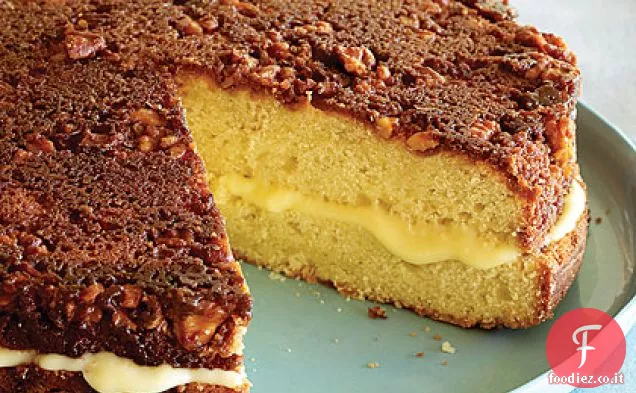 Torta farcita con crema di noci