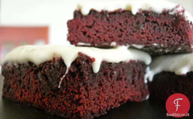 Brownies di velluto rosso