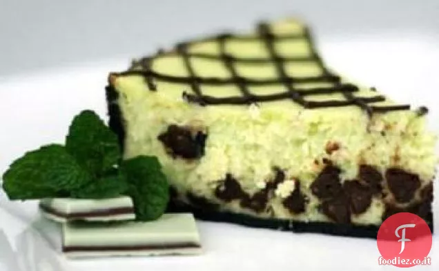 Cheesecake al cioccolato e menta