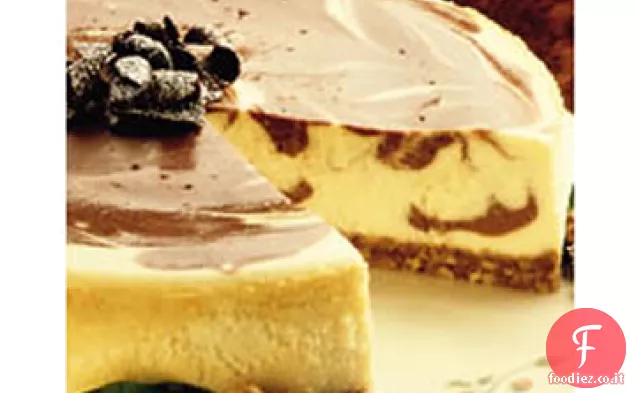 Cheesecake in stile newyorkese marmorizzato