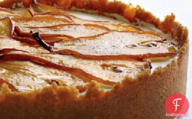 Cheesecake all'acero con Pere arrostite