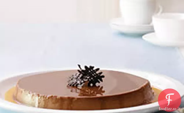 Flan di cheesecake al cioccolato