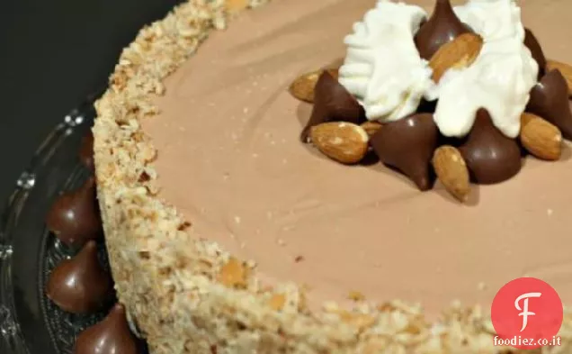 Cheesecake al cioccolato e mandorle
