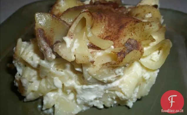 Cheesecake di pasta biscotto con gocce di cioccolato