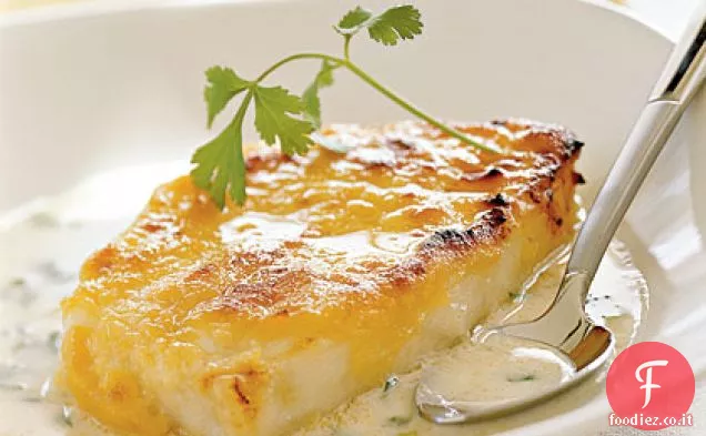 Miso-merluzzo nero smaltato in brodo di cocco