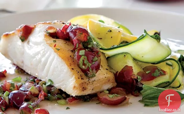 Baccalà nero scottato con salsa d'uva