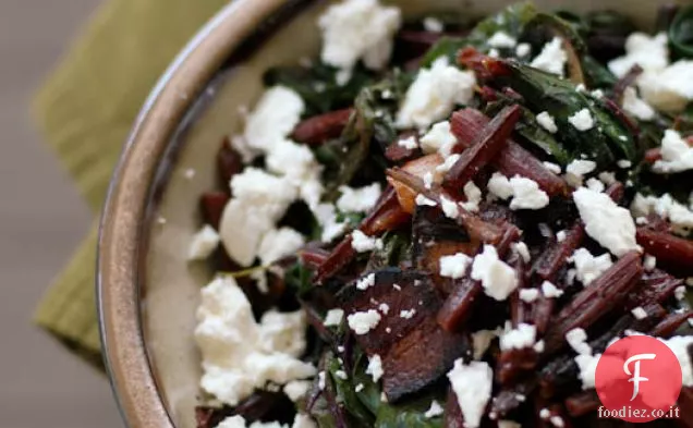 Verdure padella con pancetta e Feta