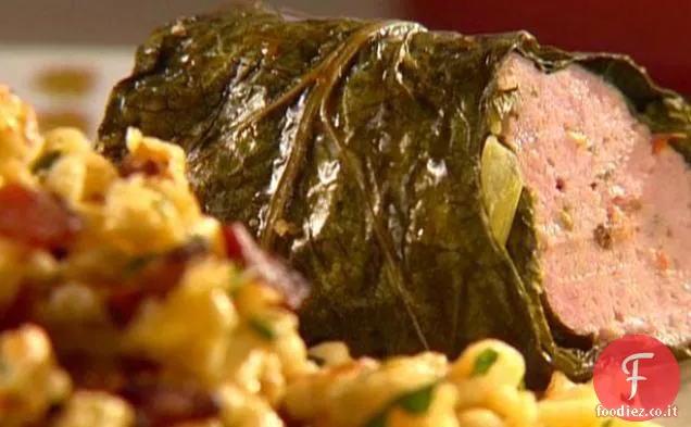 Verdure al cavolo nero ripiene di maiale