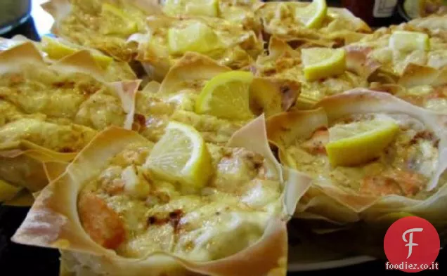 Lasagne Cupcakes con frutti di mare