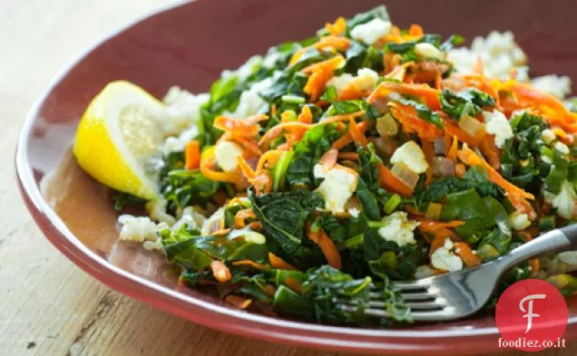 Verdi con carote e Feta