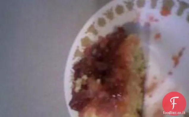 Torta di rabarbaro con un mix