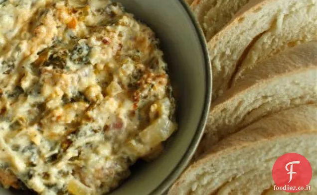 Salsa calda di pancetta al cheddar di Collard