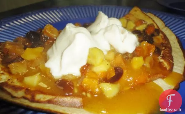 Taco Pizza con crosta di pane di mais