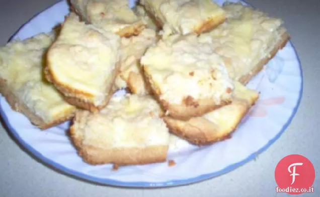 Quadrati di formaggio al limone