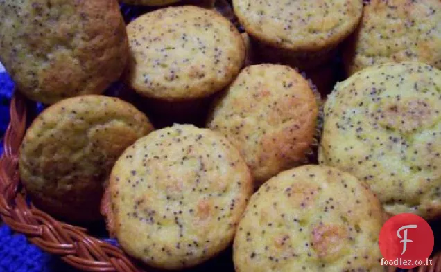 Muffin di semi di papavero al limone