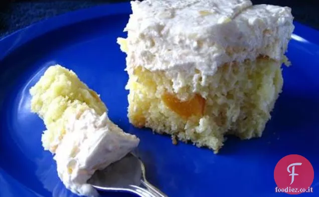 Torta di budino di ananas Torta di mix di torta